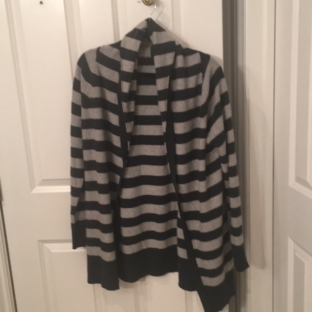 Joie Striped Long Cardigan Sweater Size Small